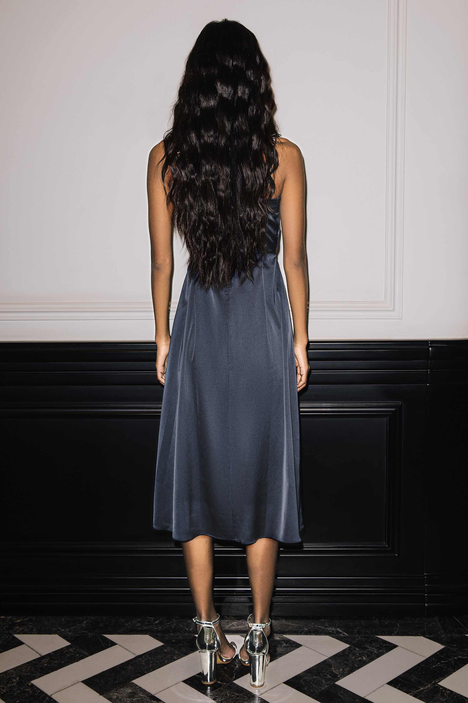 Oxford Blue Glint Dress, Blue, image 5